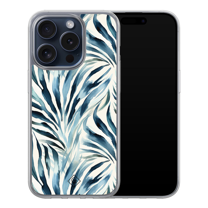Casimoda iPhone 15 Pro hybride hoesje - Japandi waves