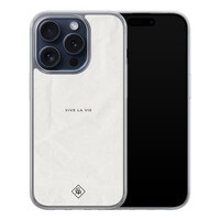 Casimoda iPhone 15 Pro hybride hoesje - Vive la vie