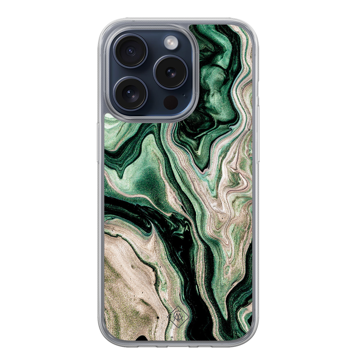 iPhone 15 Pro hybride hoesje Green waves