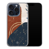 Casimoda iPhone 15 Pro hybride hoesje - Abstract terracotta