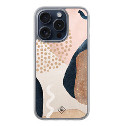 Casimoda iPhone 15 Pro hybride hoesje - Abstract dots