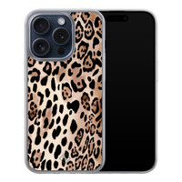 Casimoda iPhone 15 Pro hybride hoesje - Golden wildcat