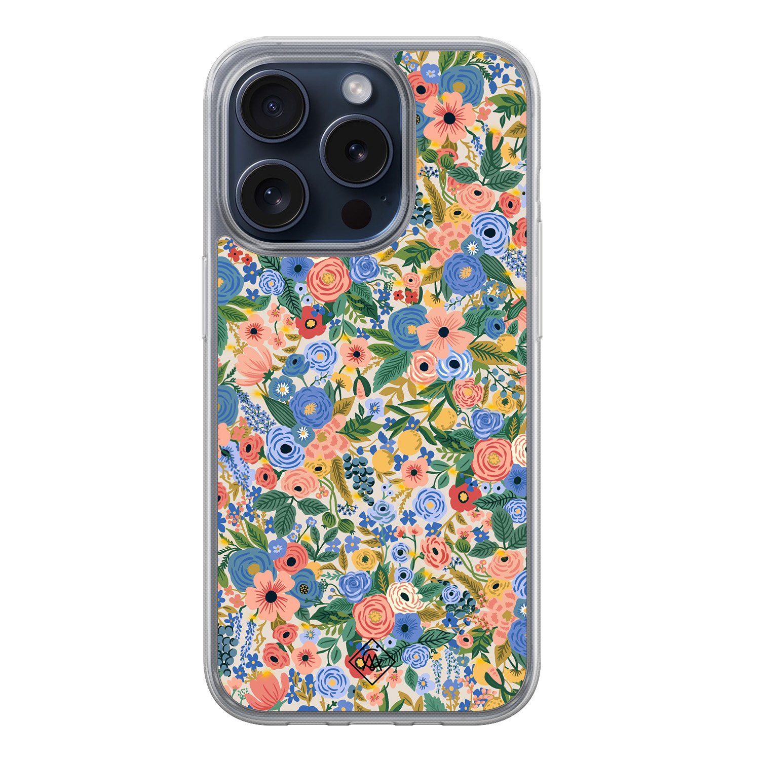 iPhone 15 Pro hybride hoesje - Blue gardens