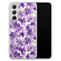 Casimoda Samsung Galaxy A54 hybride hoesje - Floral violet