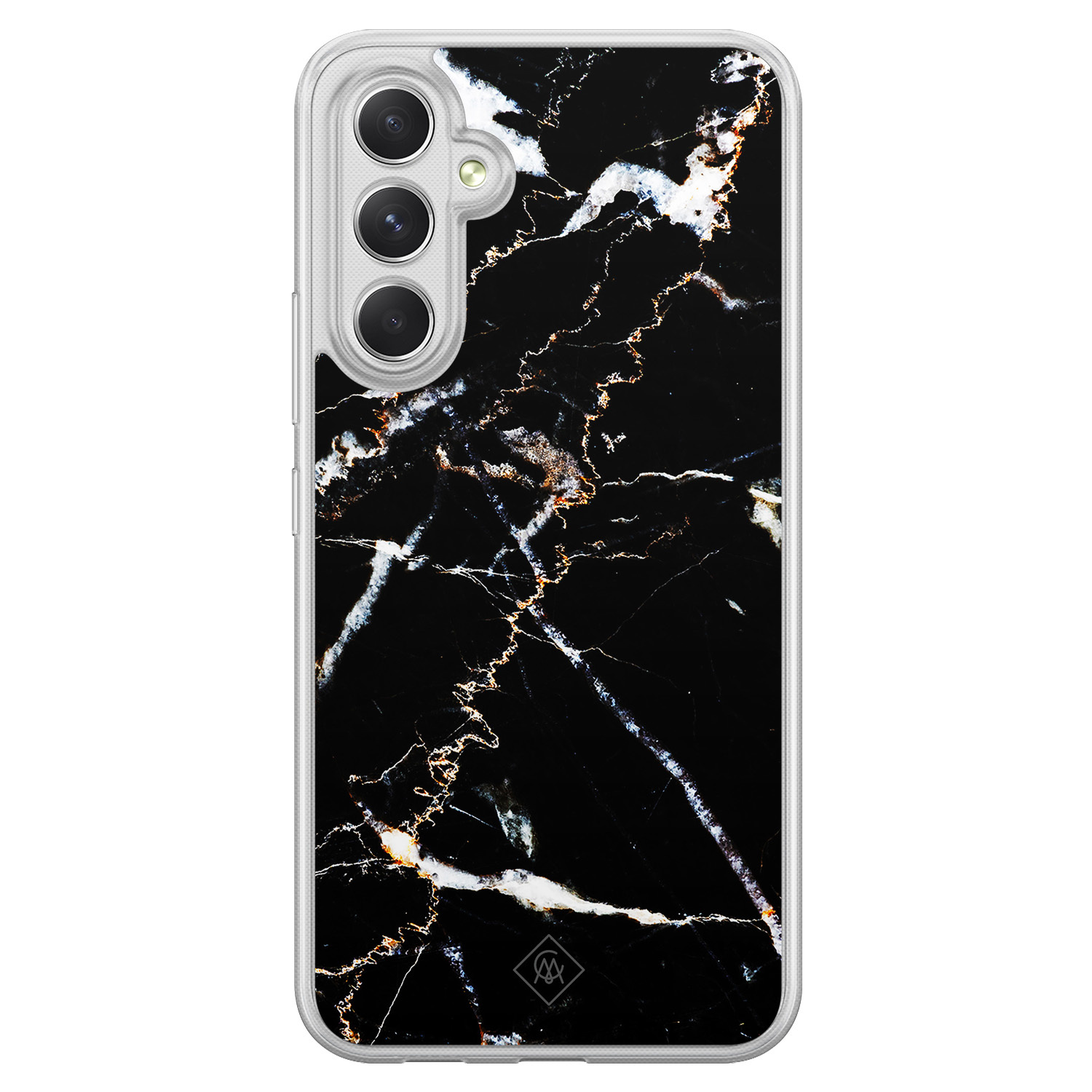 Samsung Galaxy A54 hybride hoesje - Marmer zwart