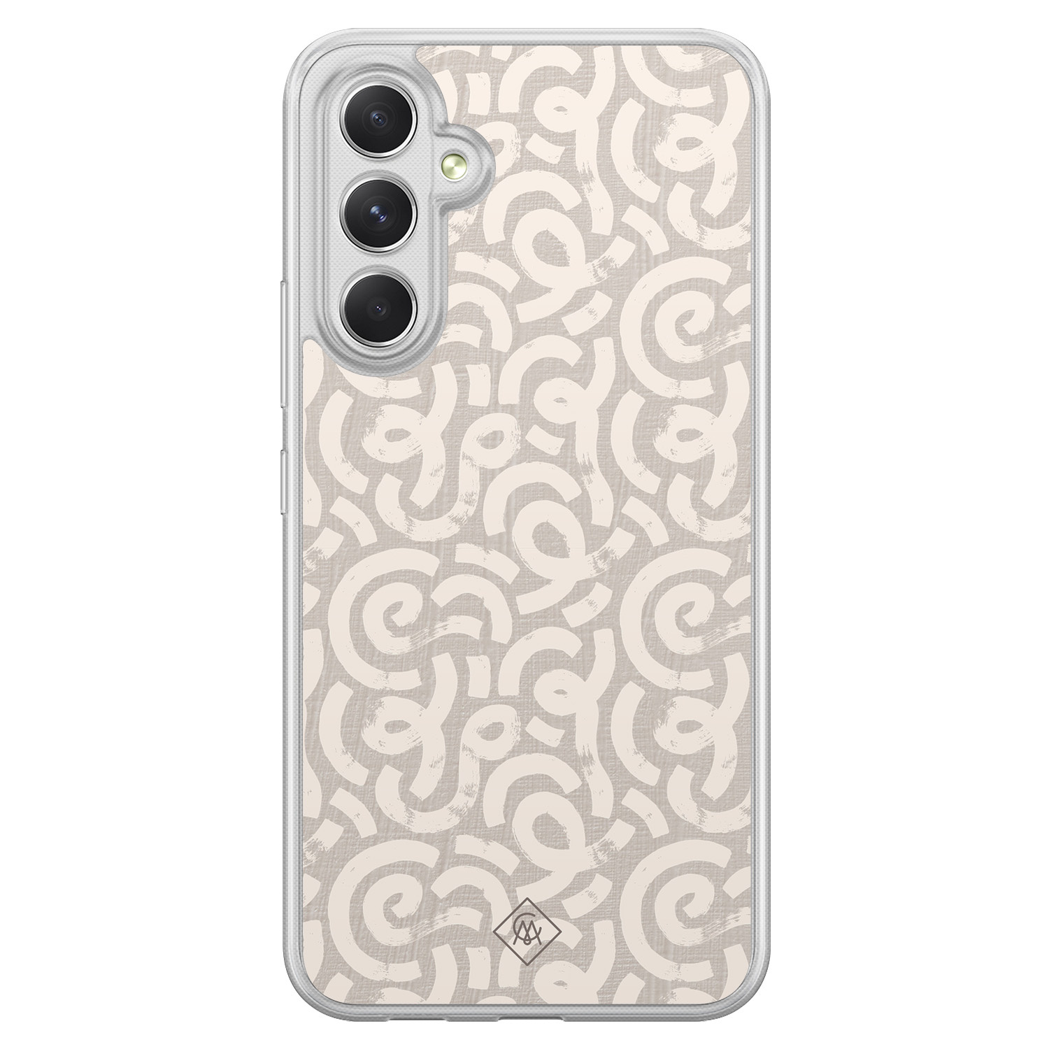 Samsung Galaxy A54 hybride hoesje - Ivory abstraction