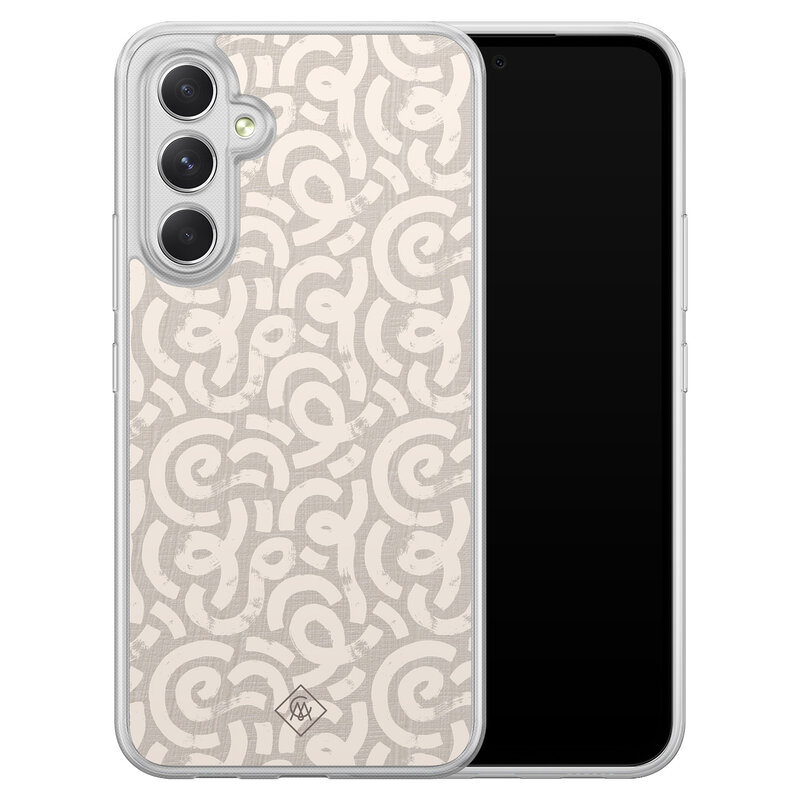 Casimoda Samsung Galaxy A54 hybride hoesje - Ivory abstraction