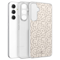 Casimoda Samsung Galaxy A54 hybride hoesje - Ivory abstraction