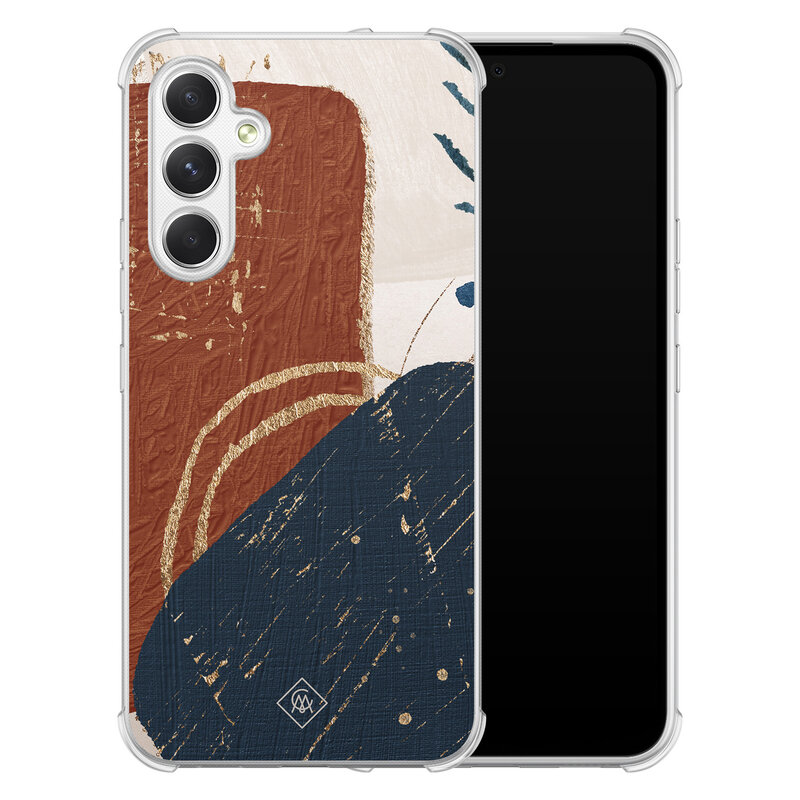 Casimoda Samsung Galaxy A54 shockproof hoesje - Abstract terracotta