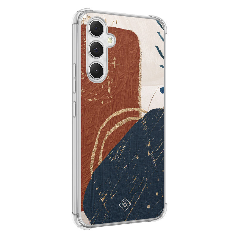 Casimoda Samsung Galaxy A54 shockproof hoesje - Abstract terracotta