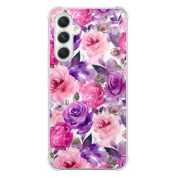 Casimoda Samsung Galaxy A54 shockproof hoesje - Rosy blooms