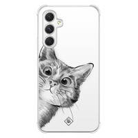 Casimoda Samsung Galaxy A54 shockproof hoesje - Kat kiekeboe