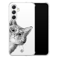 Casimoda Samsung Galaxy A54 shockproof hoesje - Kat kiekeboe