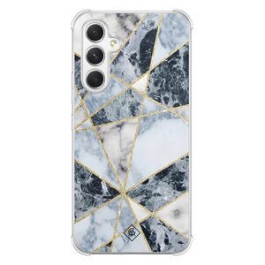 Casimoda Samsung Galaxy A54 shockproof hoesje - Marmer blauw
