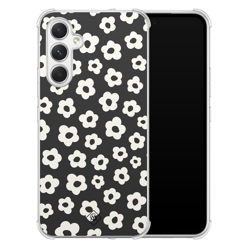 Casimoda Samsung Galaxy A54 shockproof hoesje - Retro bloempjes