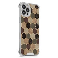 Casimoda iPhone 12 Pro Max shockproof hoesje - Kubus groen bruin