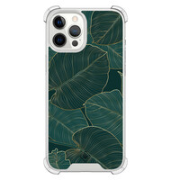 Casimoda iPhone 12 Pro Max shockproof hoesje - Monstera leaves