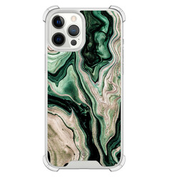 Casimoda iPhone 12 Pro Max shockproof hoesje - Green waves