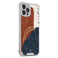 Casimoda iPhone 12 Pro Max shockproof hoesje - Abstract terracotta