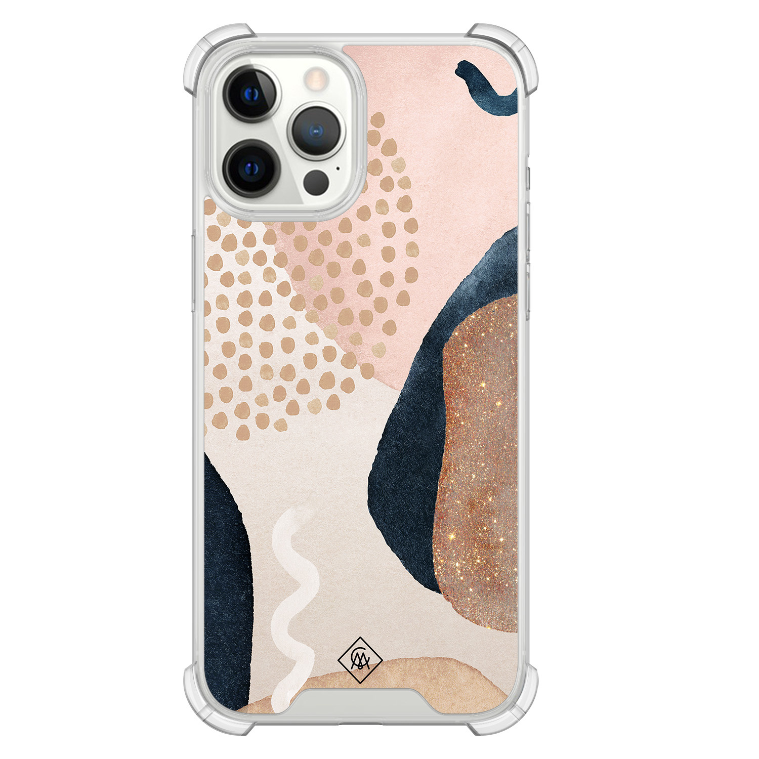 iPhone 12 Pro Max shockproof hoesje - Abstract dots