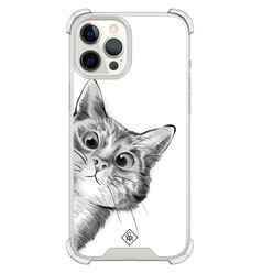 Casimoda iPhone 12 Pro Max shockproof hoesje - Kat kiekeboe