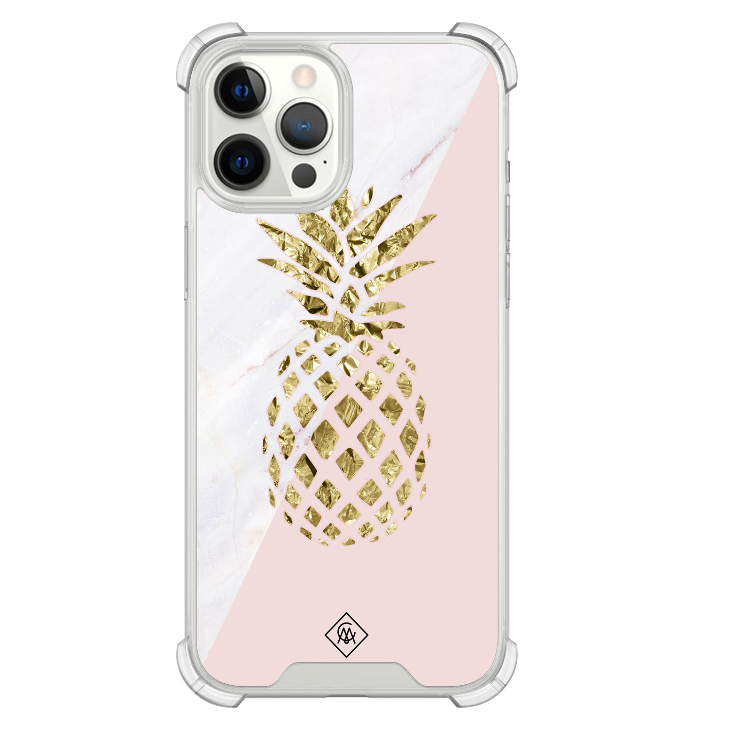 iPhone 12 Pro Max shockproof hoesje - Ananas