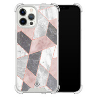 Casimoda iPhone 12 Pro Max shockproof hoesje - Stone grid