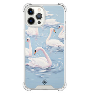 Casimoda iPhone 12 Pro Max shockproof hoesje - Zwanen