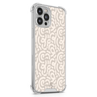 Casimoda iPhone 12 Pro Max shockproof hoesje - Ivory abstraction