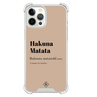 Casimoda iPhone 12 Pro Max shockproof hoesje - Hakuna matata