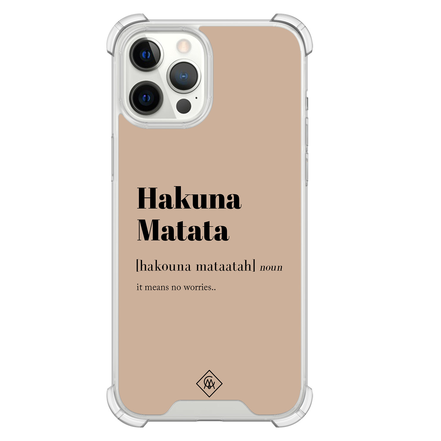 iPhone 12 Pro Max shockproof hoesje - Hakuna matata