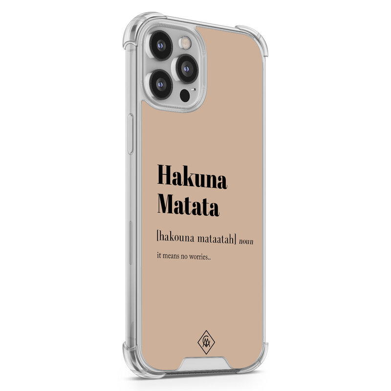 Casimoda iPhone 12 Pro Max shockproof hoesje - Hakuna matata