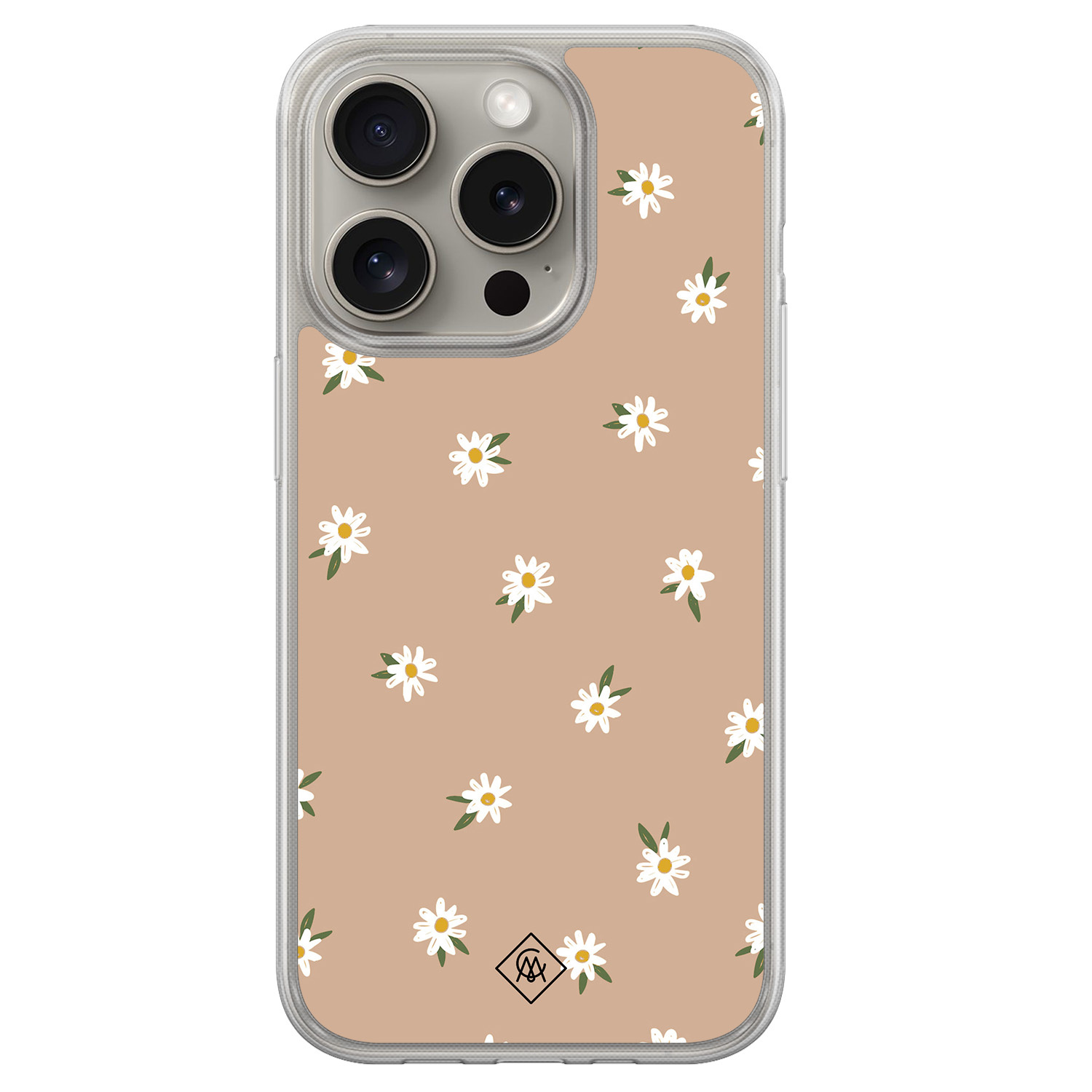 iPhone 15 Pro Max hybride hoesje - Sweet daisies