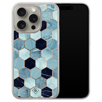 Casimoda iPhone 15 Pro Max hybride hoesje - Blue cubes