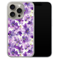 Casimoda iPhone 15 Pro Max hybride hoesje - Floral violet