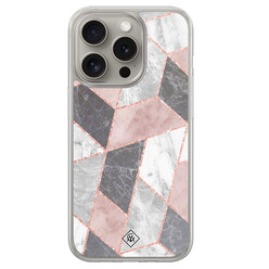 Casimoda iPhone 15 Pro Max hybride hoesje - Stone grid