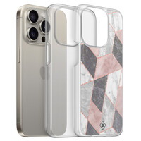 Casimoda iPhone 15 Pro Max hybride hoesje - Stone grid