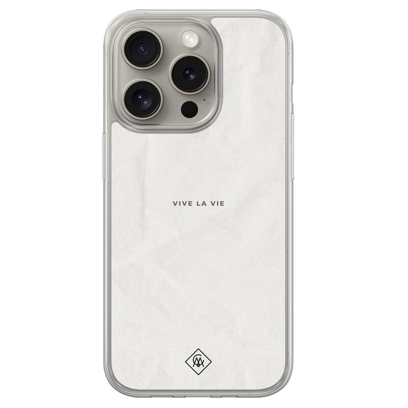 Casimoda iPhone 15 Pro Max hybride hoesje - Vive la vie