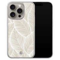 Casimoda iPhone 15 Pro Max hybride hoesje - Palmy leaves beige