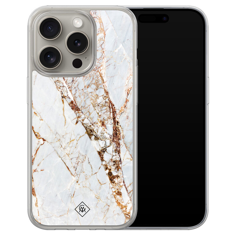Casimoda iPhone 15 Pro Max hybride hoesje - Marmer goud