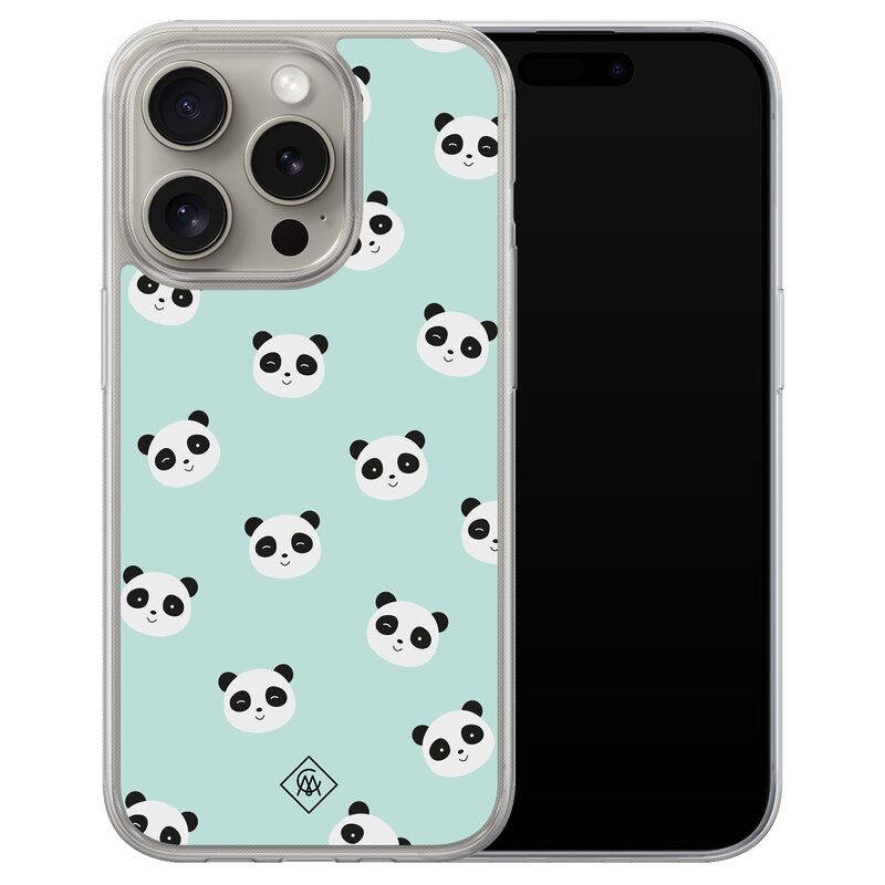 Casimoda iPhone 15 Pro Max hybride hoesje - Panda print