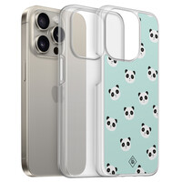 Casimoda iPhone 15 Pro Max hybride hoesje - Panda print