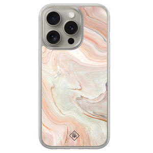 Casimoda iPhone 15 Pro Max hybride hoesje - Marmer waves