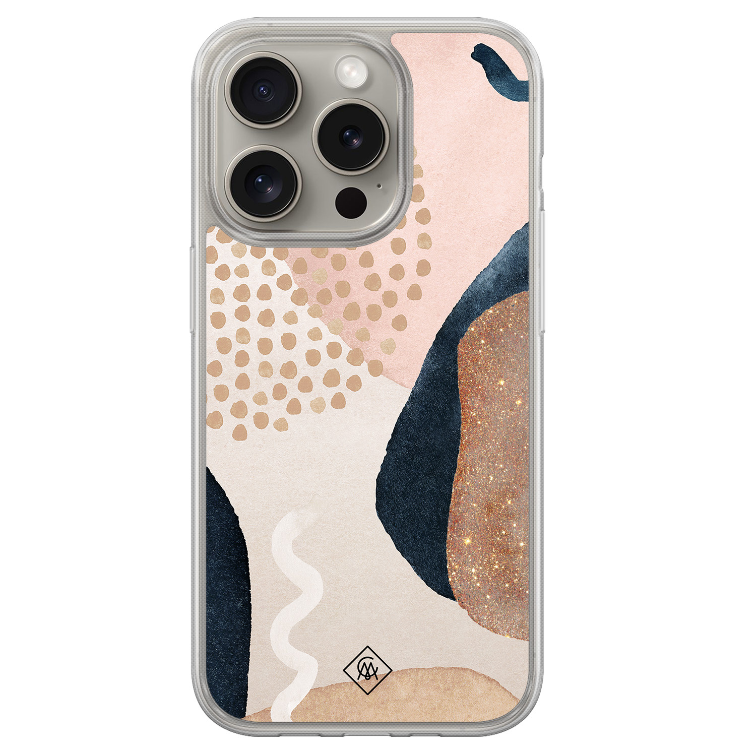 iPhone 15 Pro Max hybride hoesje - Abstract dots