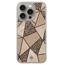 Casimoda iPhone 15 Pro Max hybride hoesje - Leopard abstract