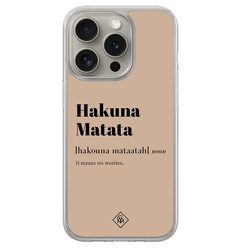 Casimoda iPhone 15 Pro Max hybride hoesje - Hakuna matata