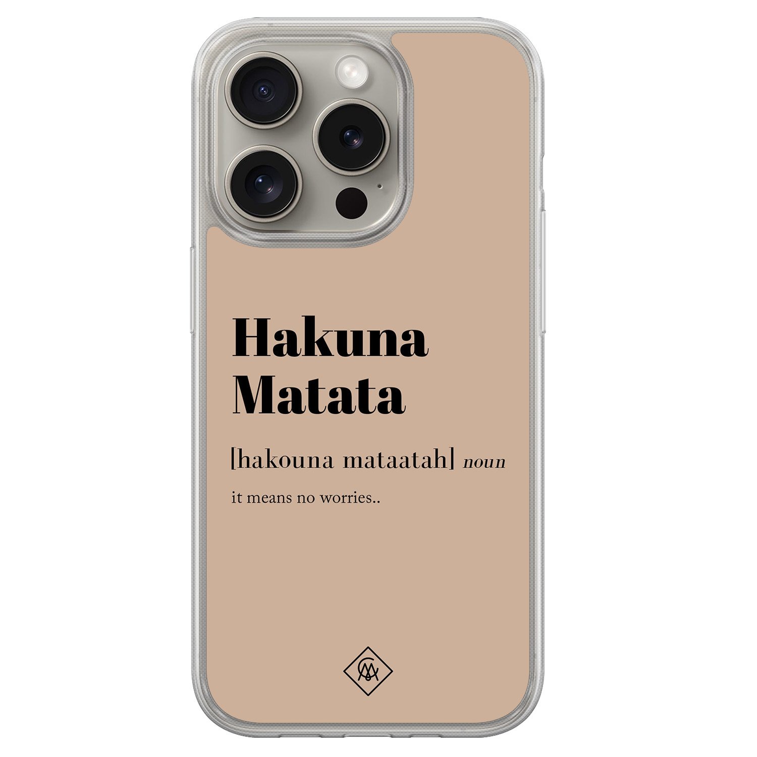 iPhone 15 Pro Max hybride hoesje - Hakuna matata