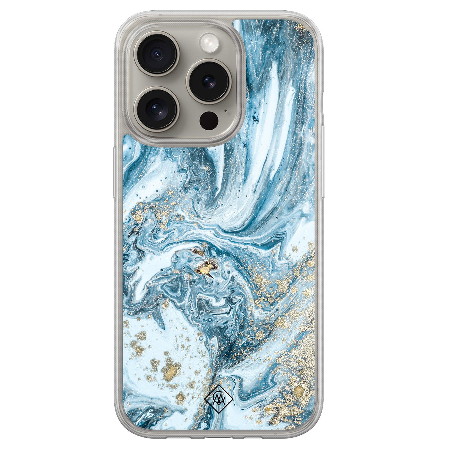 iPhone 15 Pro Max hybride hoesje - Marble sea