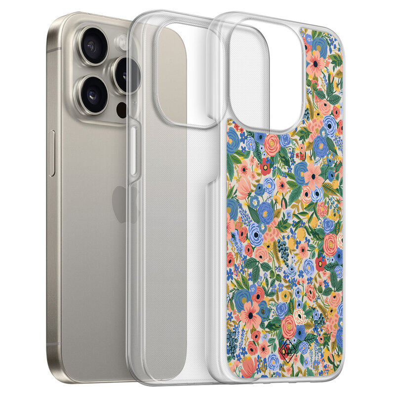 Casimoda iPhone 15 Pro Max hybride hoesje - Blue gardens