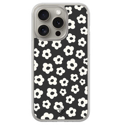 Casimoda iPhone 15 Pro Max hybride hoesje - Retro bloempjes